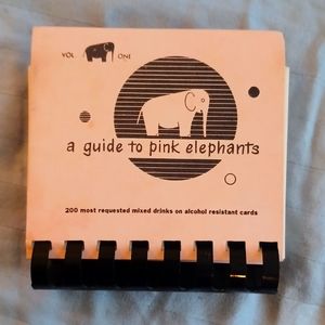 VTG A Guide To Pink Elephants Mixed Drinks book of cards